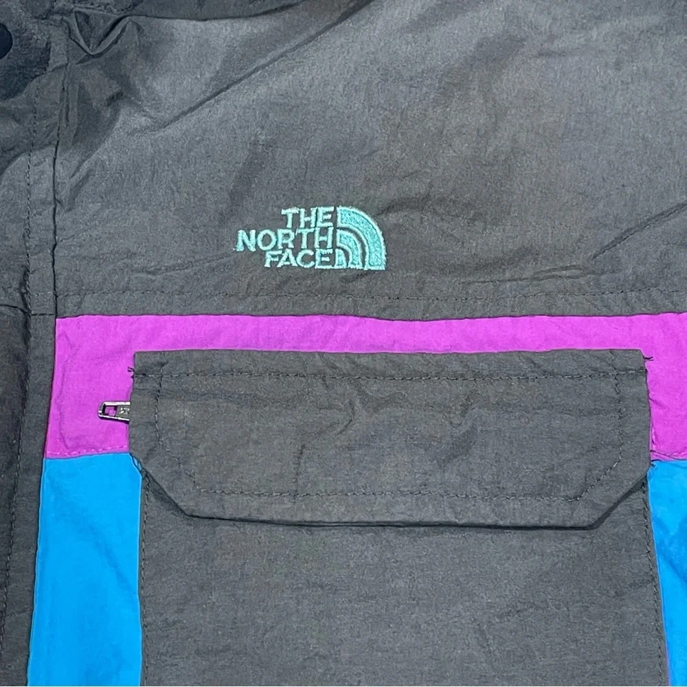 Vintage The North Face Men’s Ski Jacket Colorblock Blue Black Purple Size Small